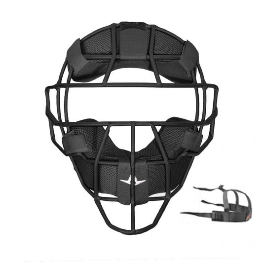 All-Star S7 #4000 Umpire Traditional Mask, Matte Black Finish W/Luc Pads