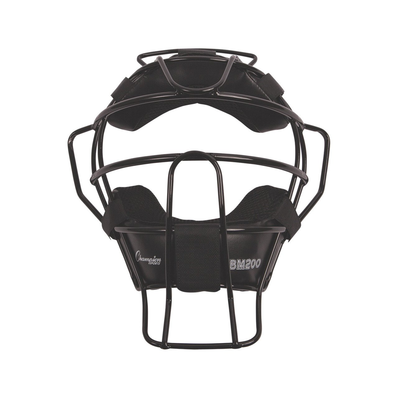 #BM200 Champion Ultra Lightweight Black Umpire Face Mask with Drytek