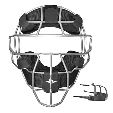 All-Star S7 #FM4000  Umpire Traditional Mask, Silver Finish W/Luc Pads
