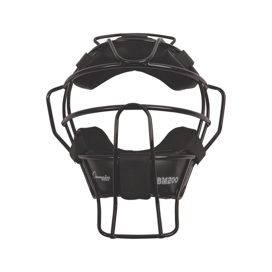 Champion Ultra Lightweight Black Umpire Face Mask with Drytek