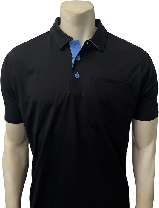 Smitty BBS349 MLB23 Replica Umpire Shirt "NEW" - Comes in Black with Powder Accent  and Powder Blue Black Accent