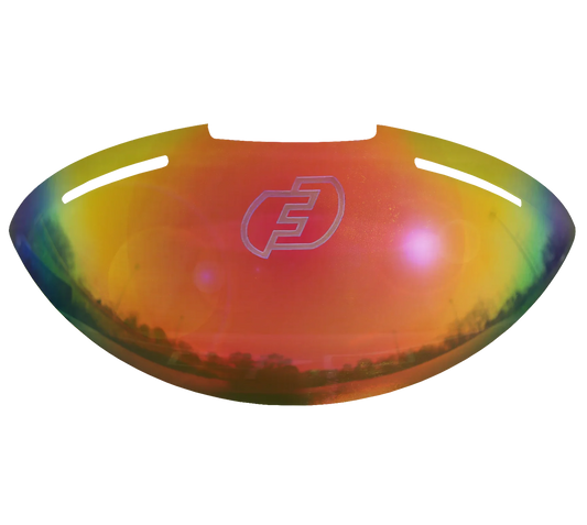FORCE3 Sun Shield for Traditional Defender Mask Only- Gold Sun - Gold Silver - Anti Glare