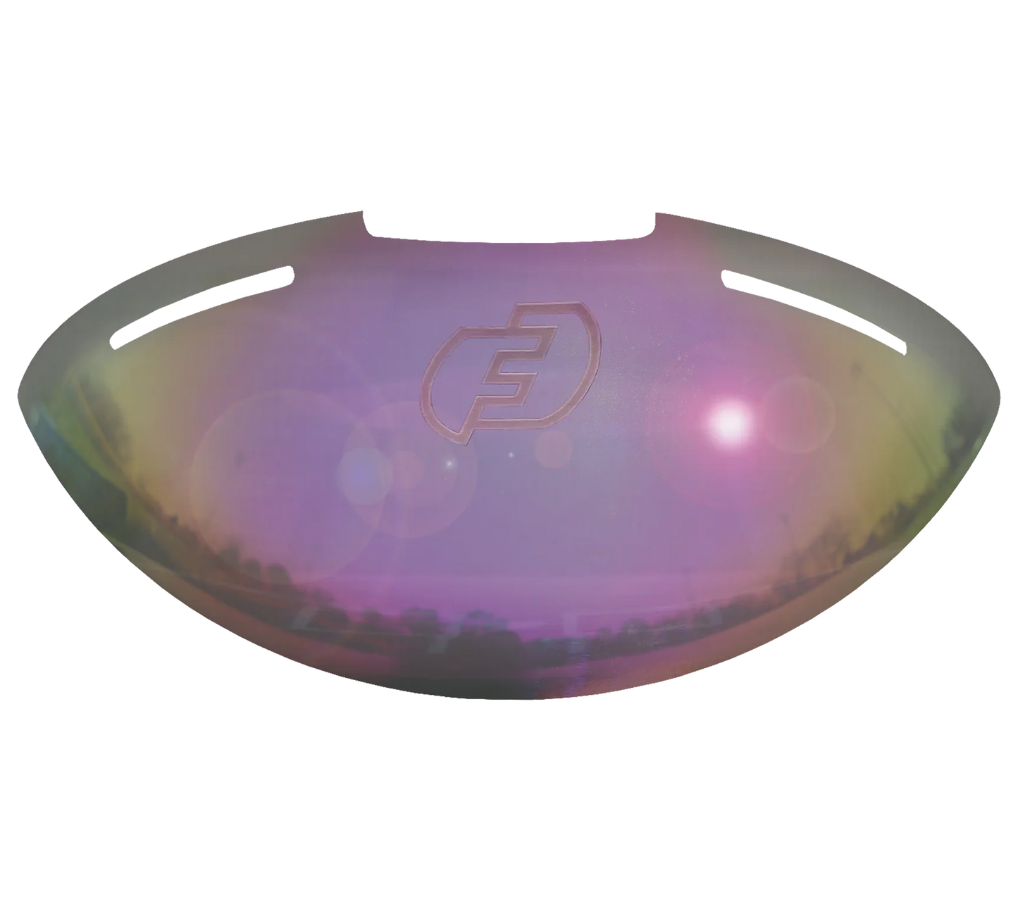FORCE3 Sun Shield for Traditional Defender Mask Only- Gold Sun - Gold Silver - Anti Glare