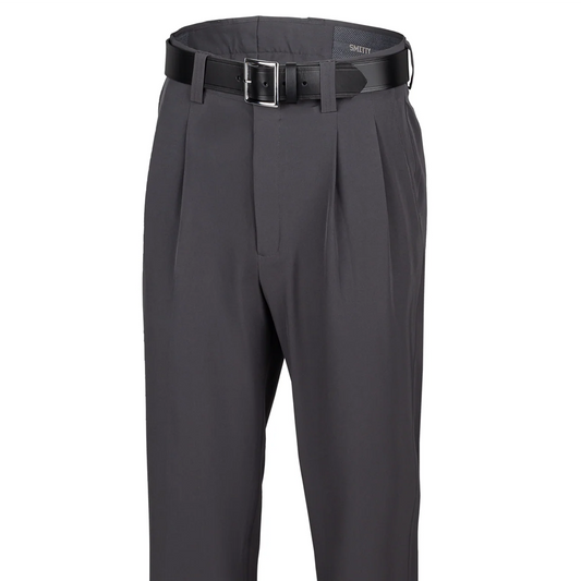 Smitty -" EXPANDER WAISTBAND" 4 -Way Stretch Pleated Front Umpire Pants BBS394- Base Pant - BBS395 Combo Pant- BBS396 Plate Pant Dark Grey